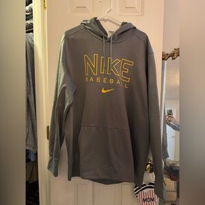 Nike Baseball Men’s Therma Fit Hoodie Gray XL